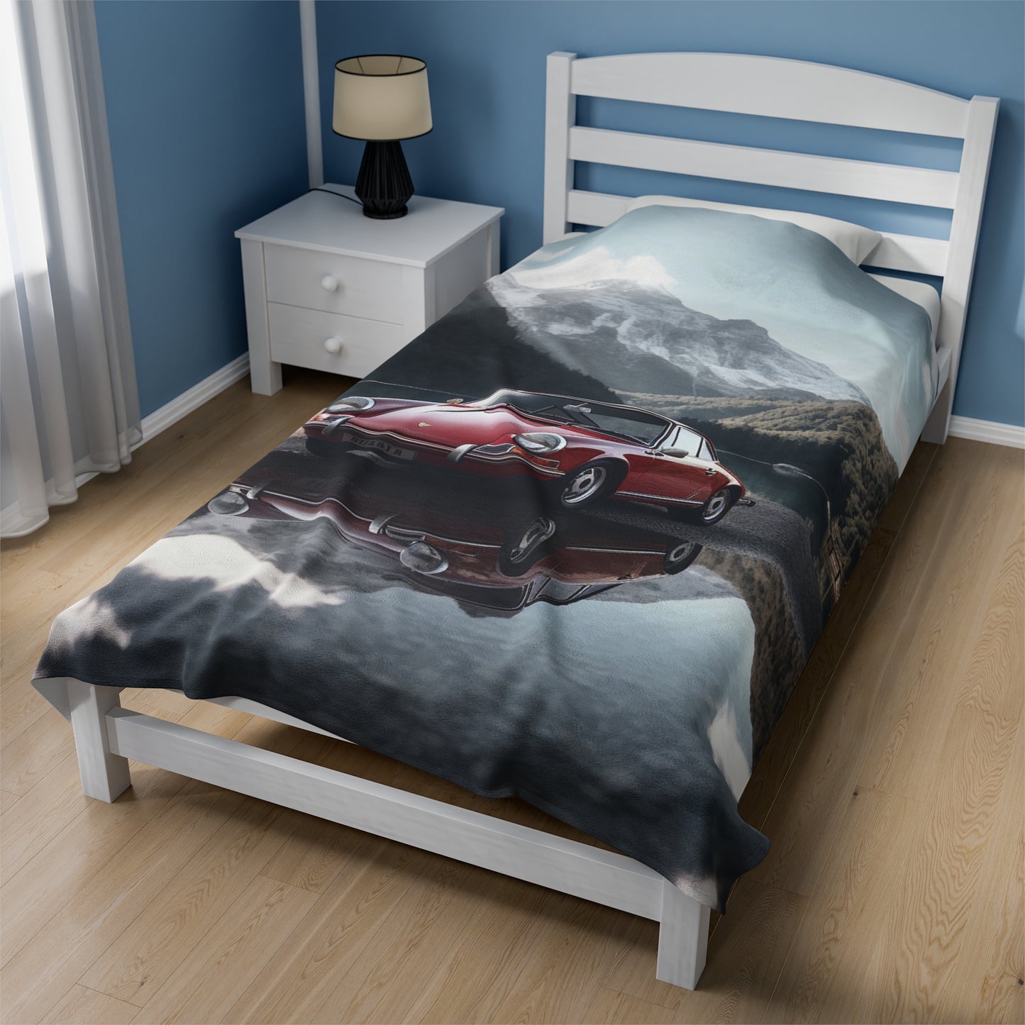 Velveteen Plush Blanket Porsche Lake 4