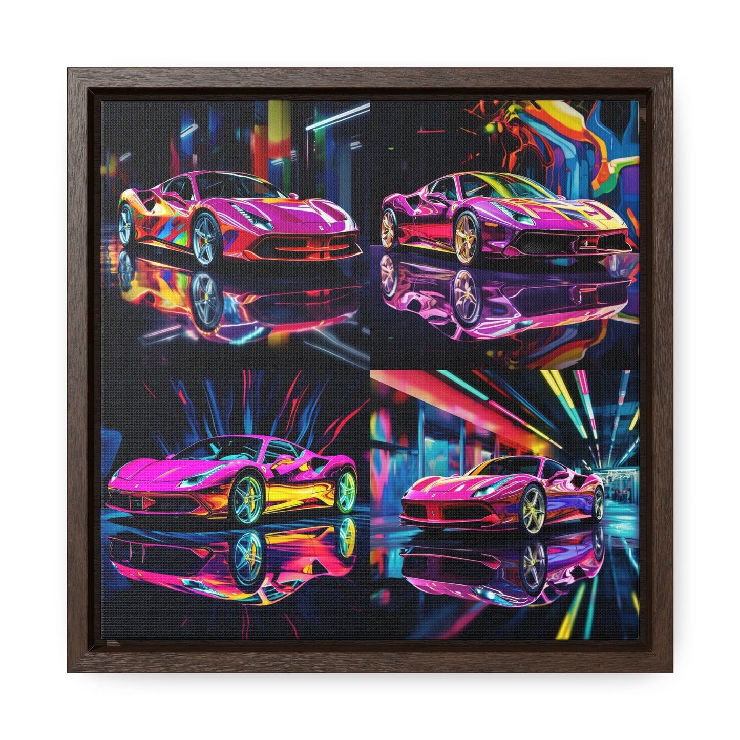 Gallery Canvas Wraps, Square Frame Pink Macro Ferrari 5