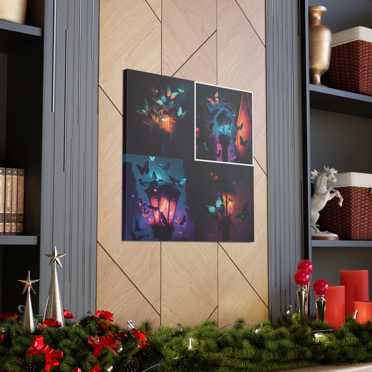 Canvas Gallery Wraps Street Light Butterfly 5