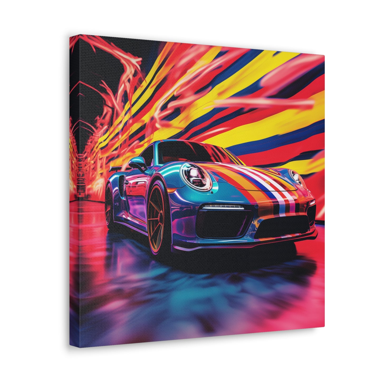 Canvas Gallery Wraps Macro American Flag Porsche 2