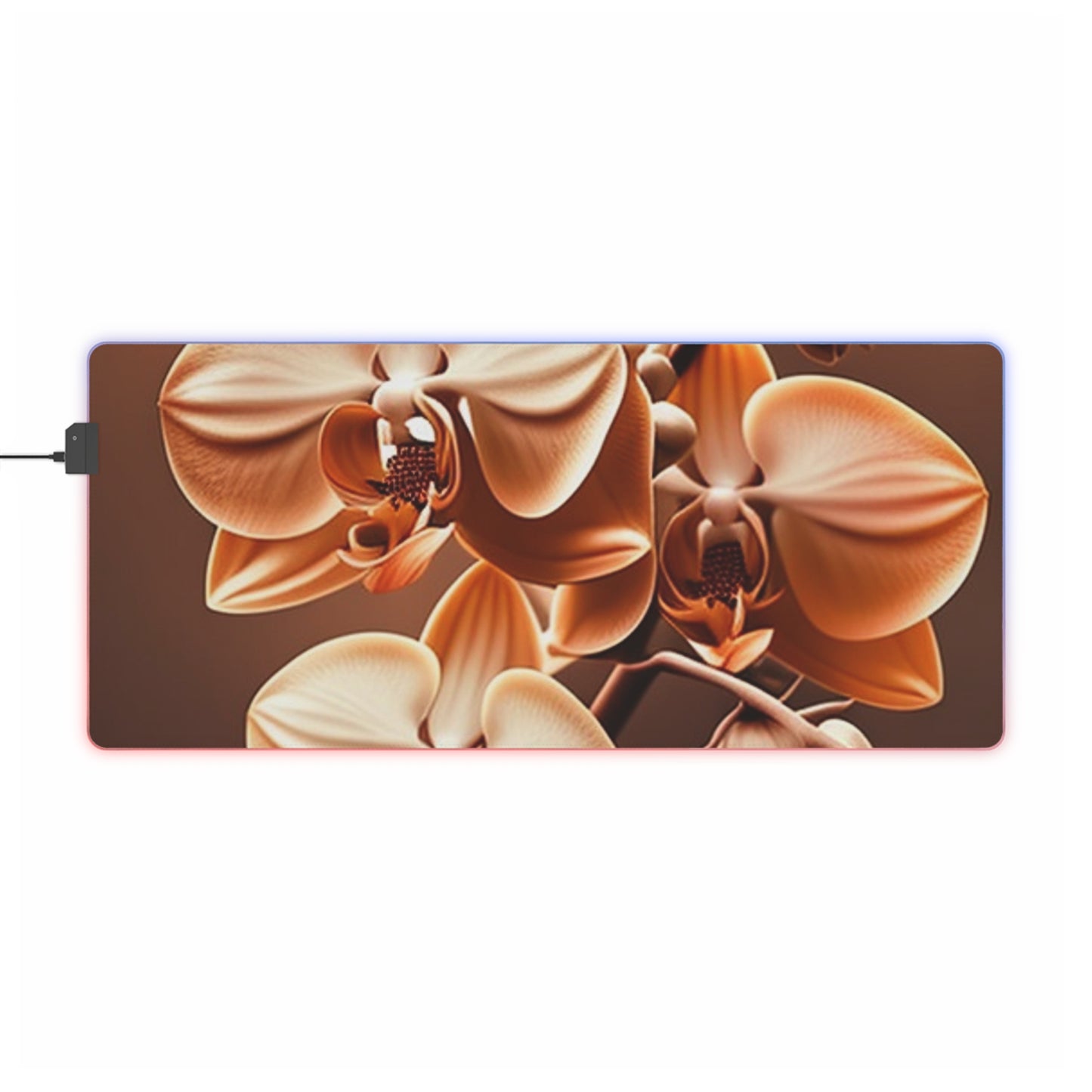 LED Gaming Mouse Pad orchid pedals 3