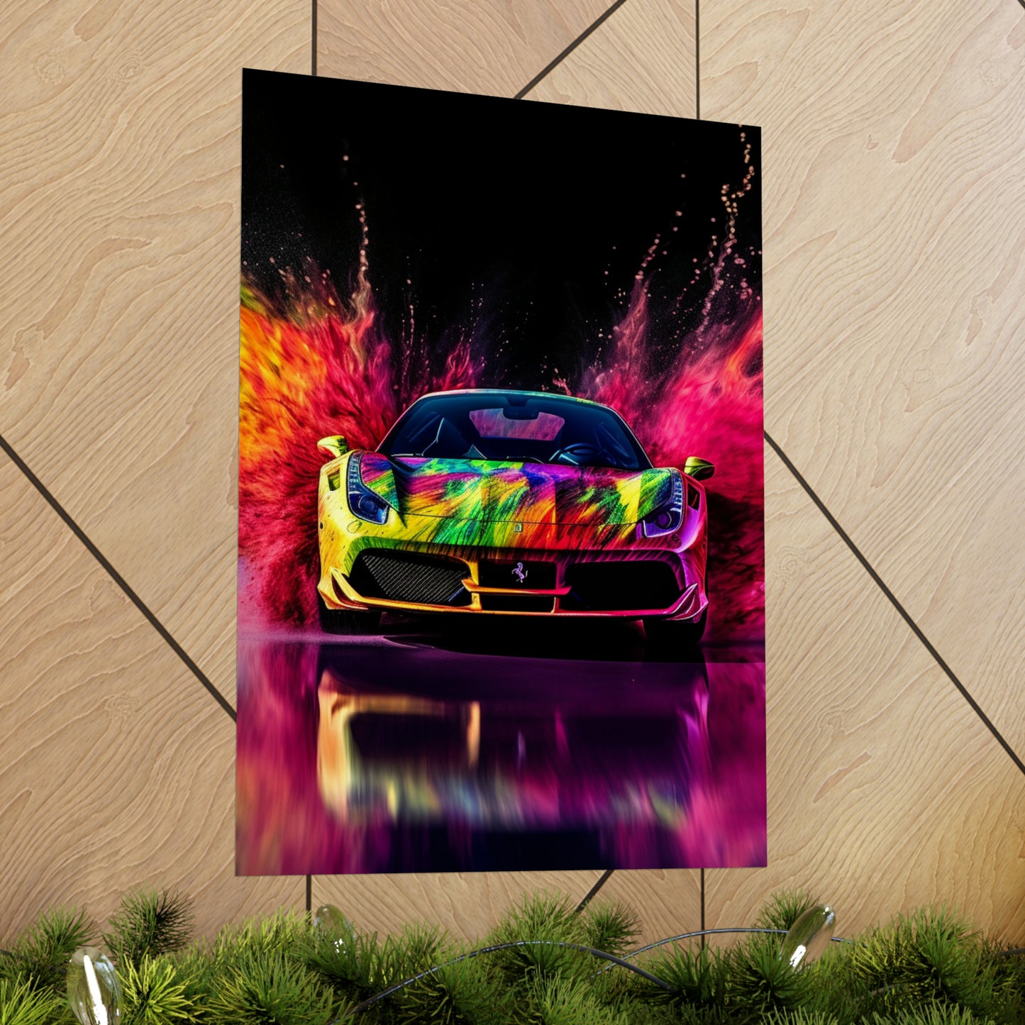 Premium Matte Vertical Posters Farrari Water 2