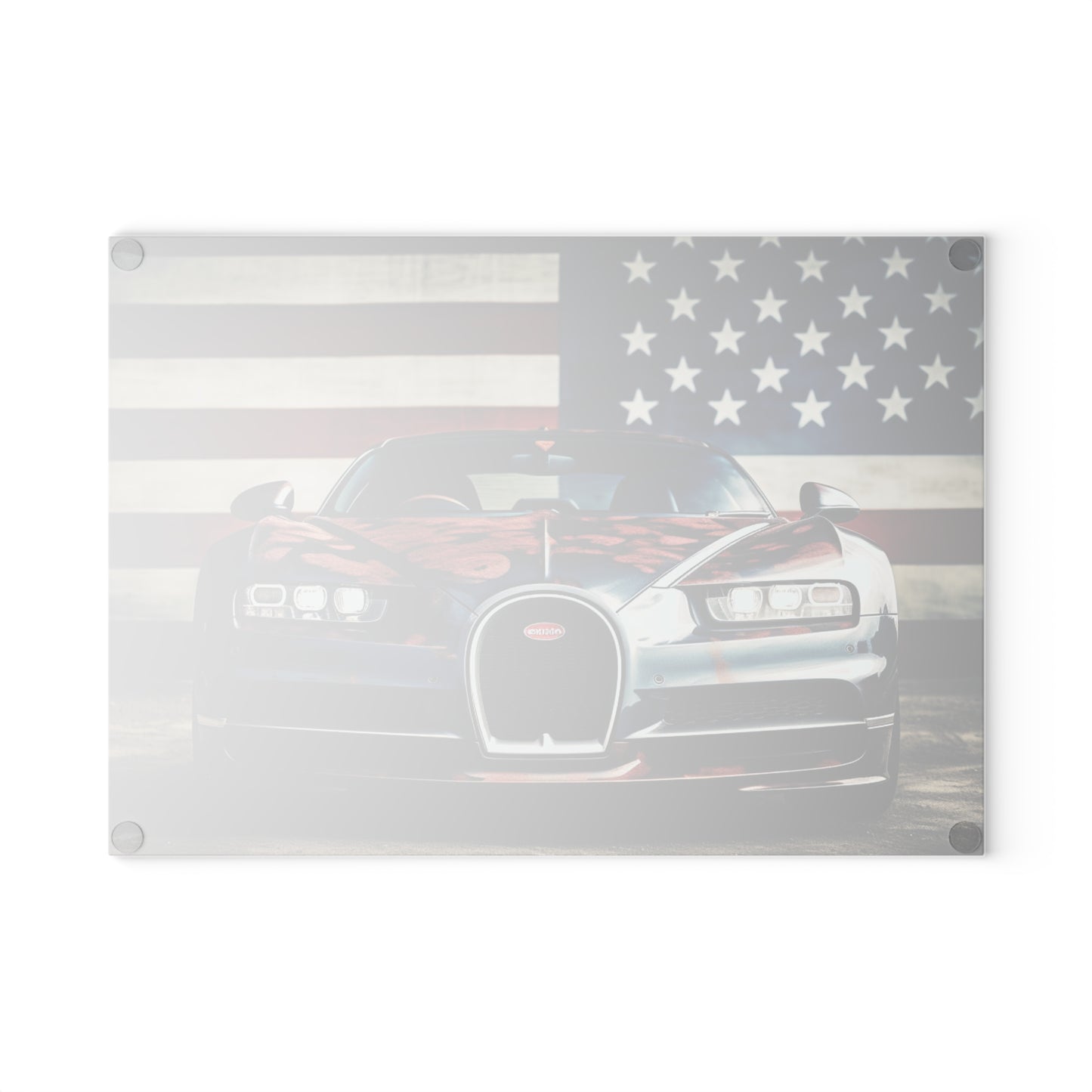 Glass Cutting Board Bugatti Flag 3