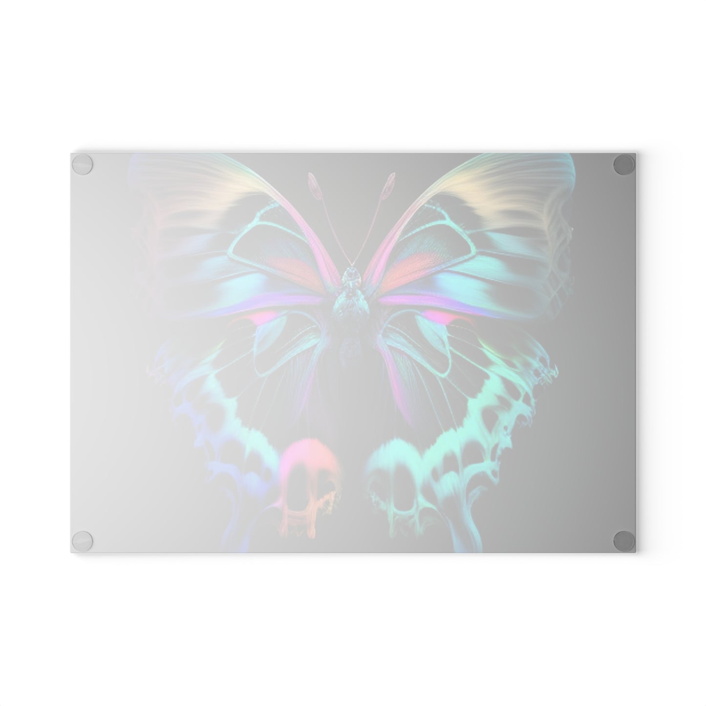 Glass Cutting Board Neon Butterfly Fusion 2