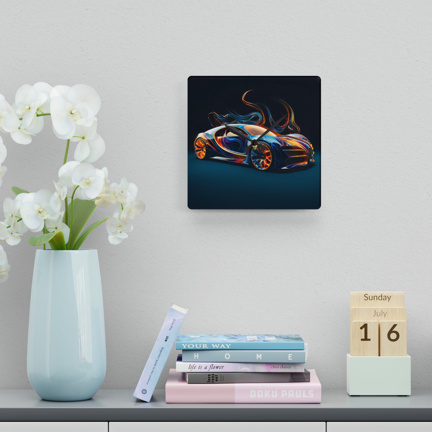 Acrylic Wall Clock Bugatti Abstract Flair 2