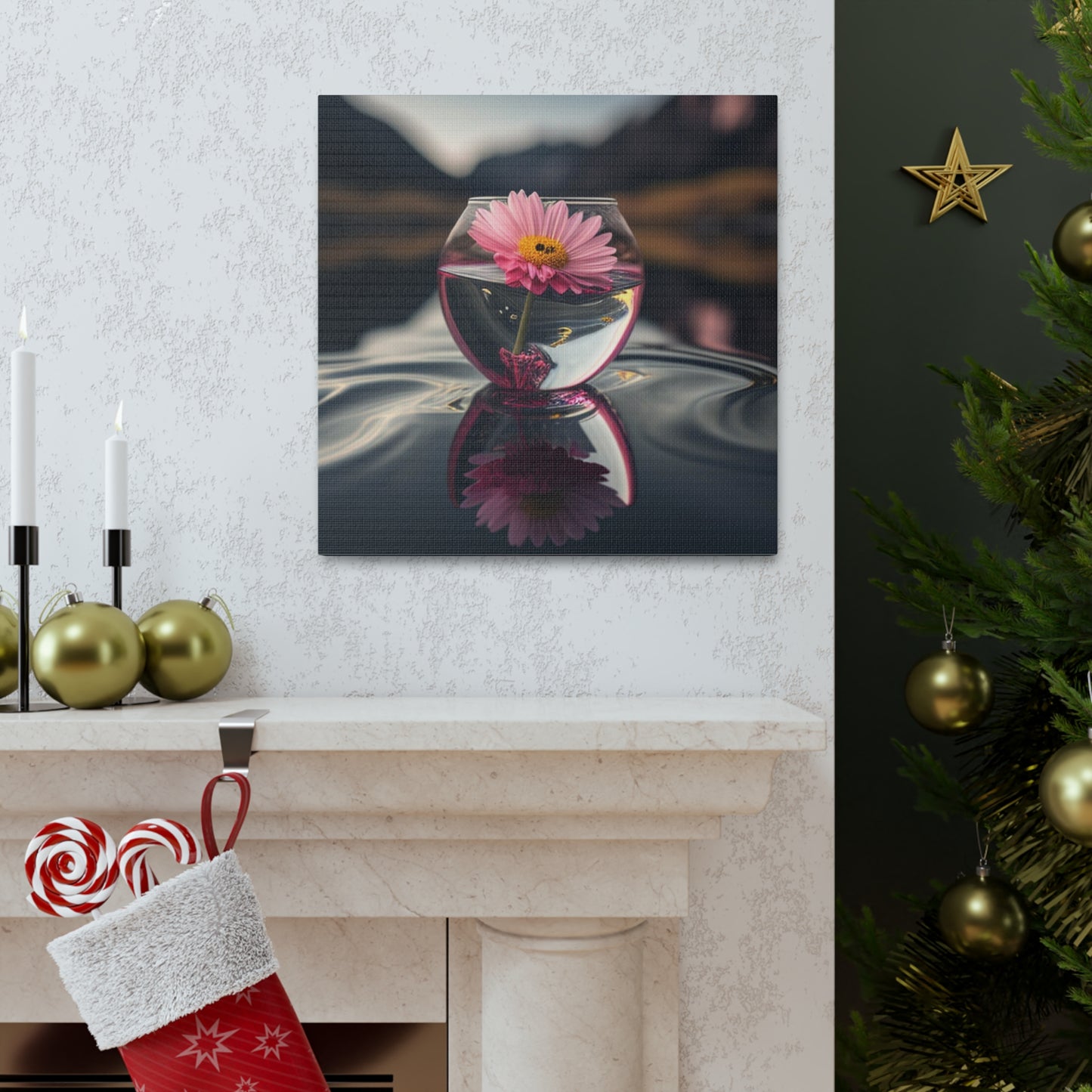 Canvas Gallery Wraps Pink Daisy 1