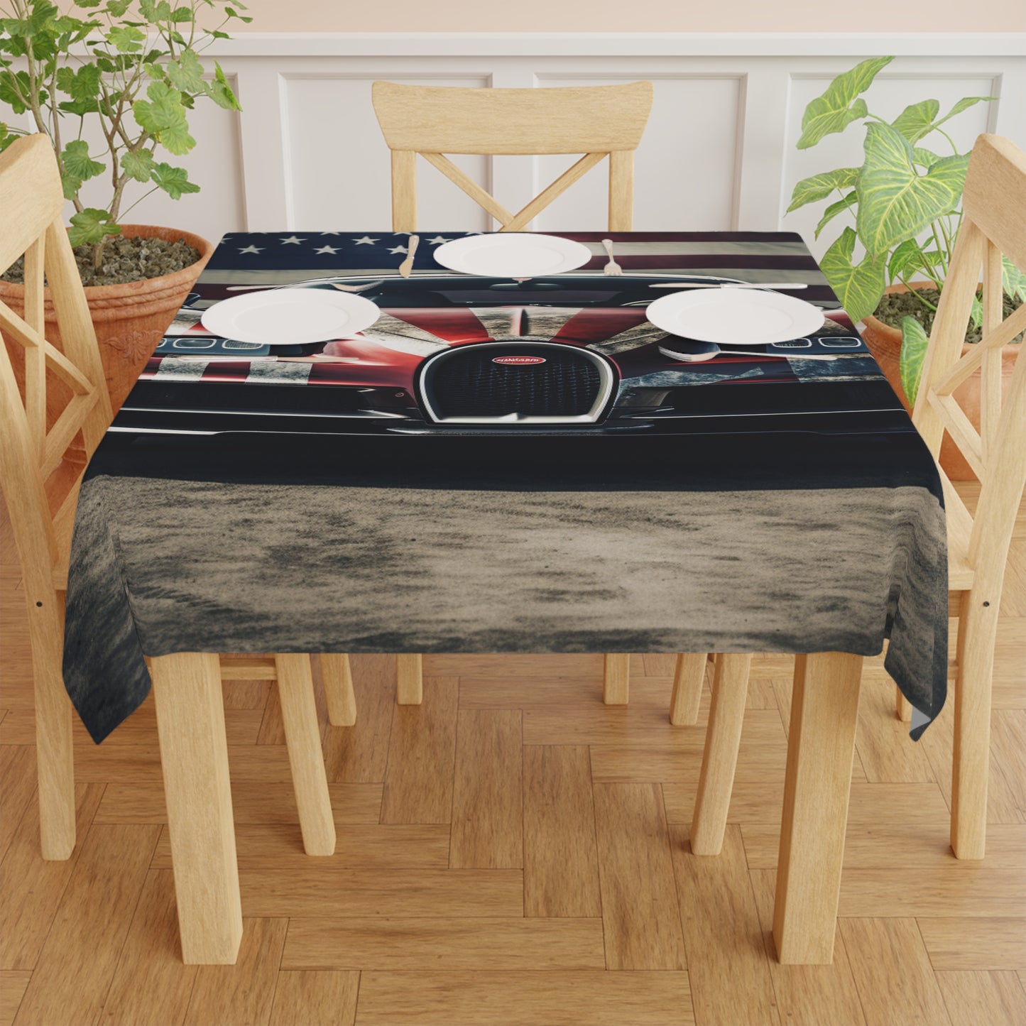 Tablecloth American Flag Background Bugatti 3