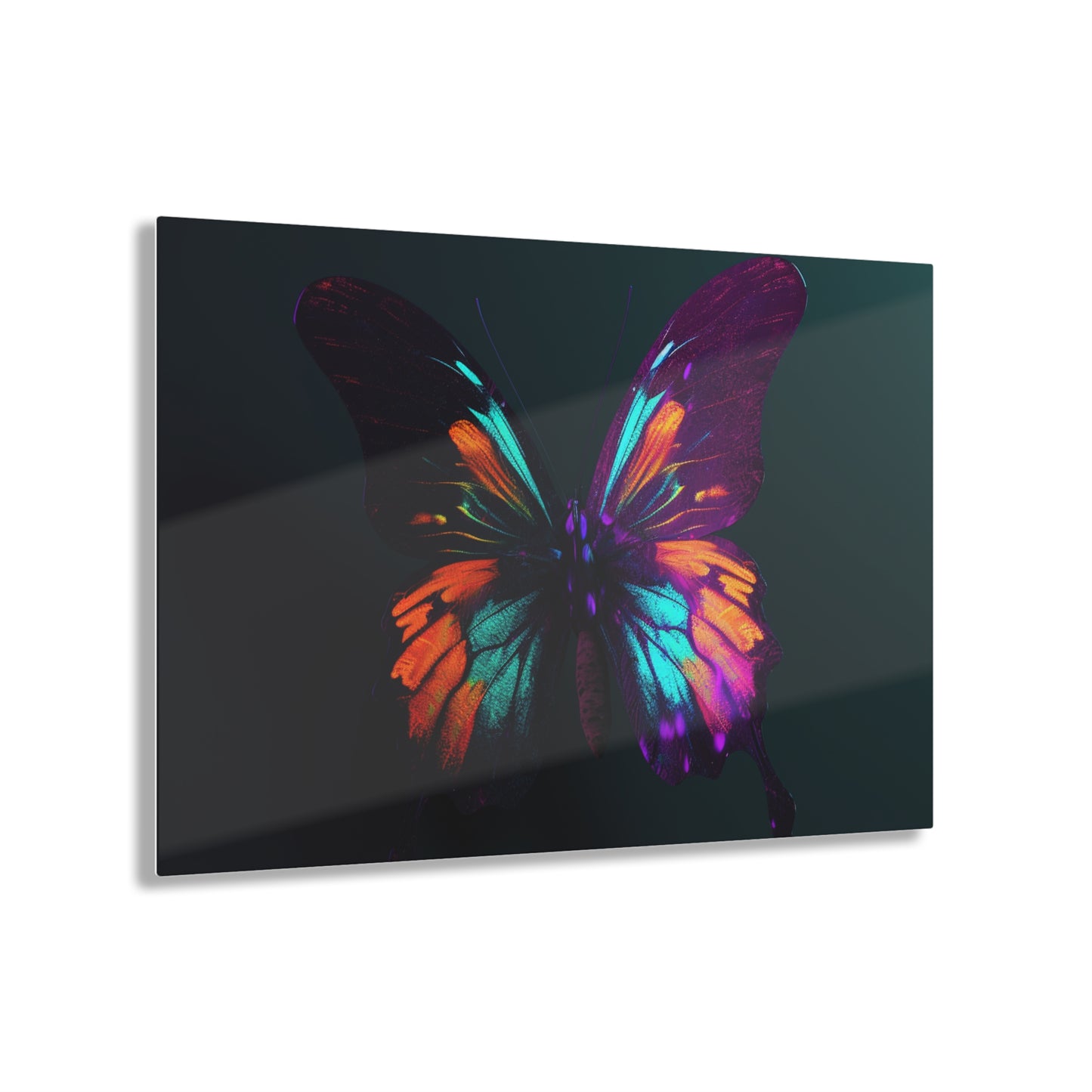 Acrylic Prints Hyper Colorful Butterfly Purple 4