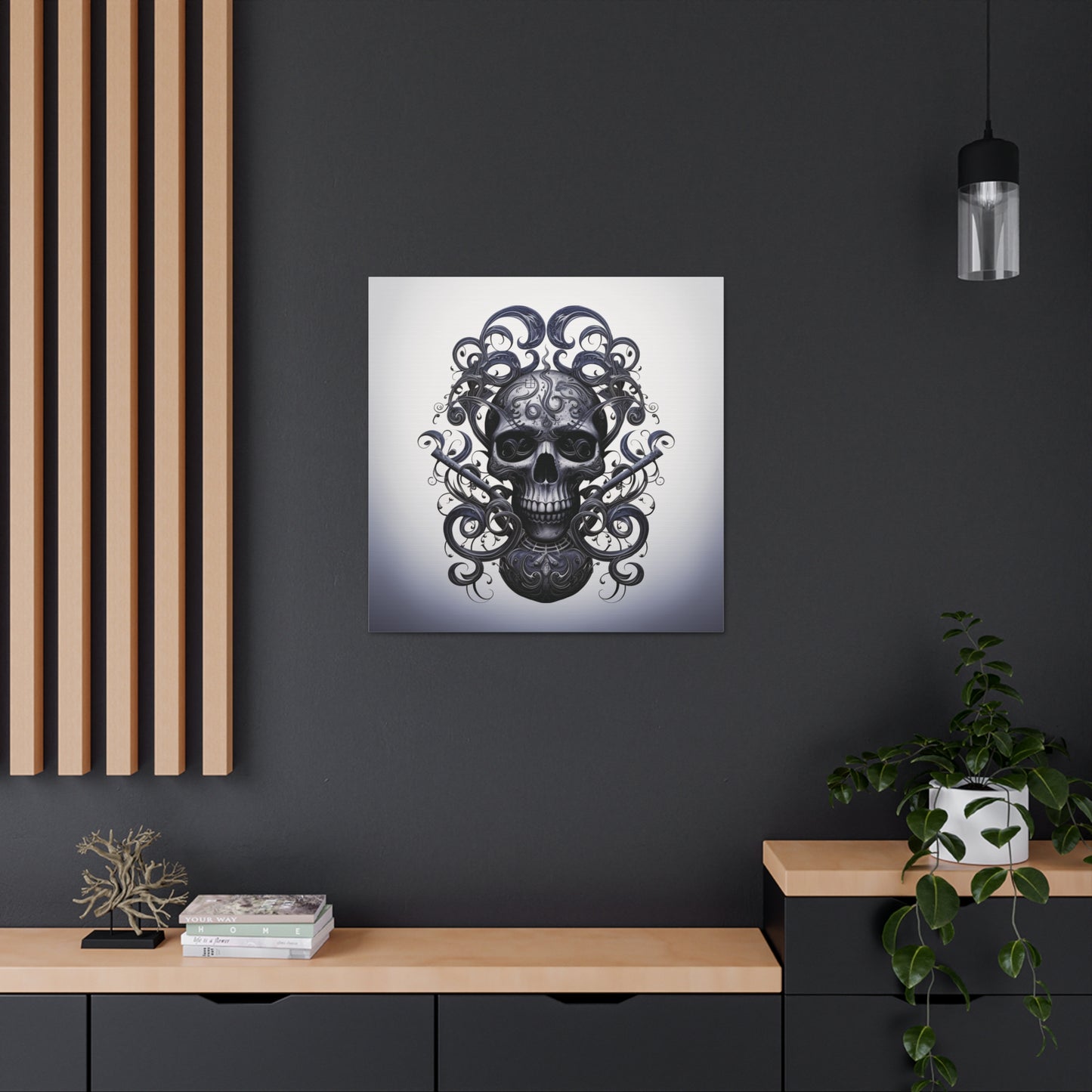 Canvas Gallery Wraps Skull Treble Clef 1