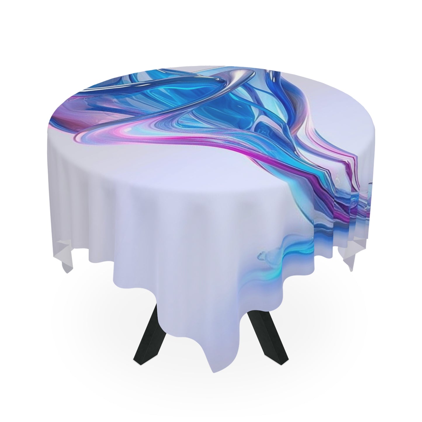 Tablecloth Pink & Blue Tulip Rose 2