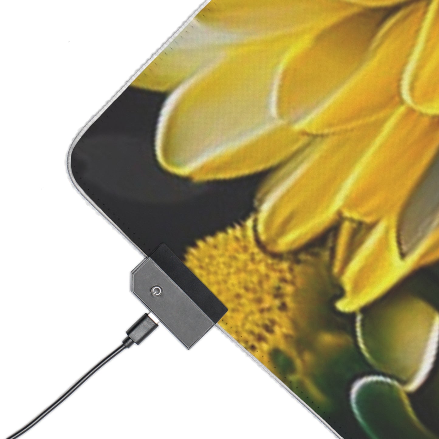 LED Gaming Mouse Pad Yellow Hermosas Flores Amarillas 2