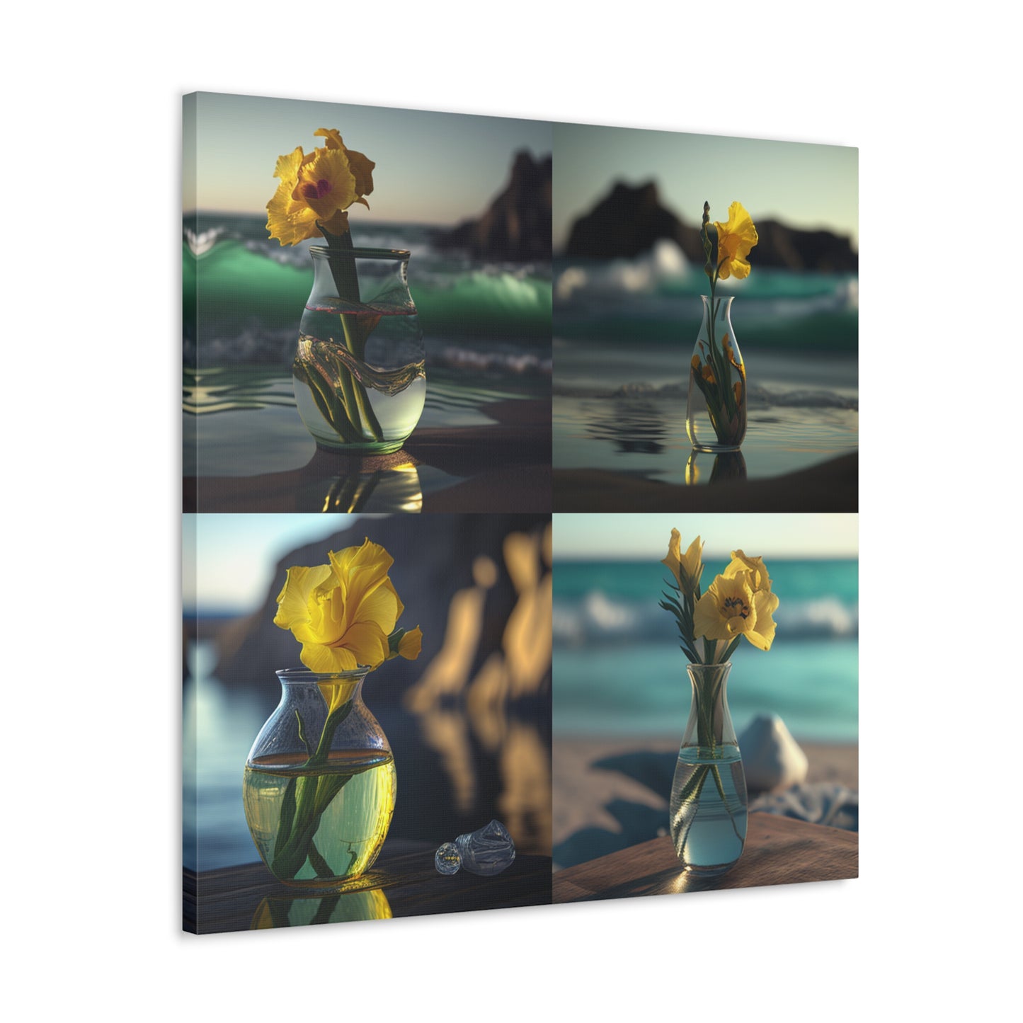 Canvas Gallery Wraps Yellow Gladiolus glass 5