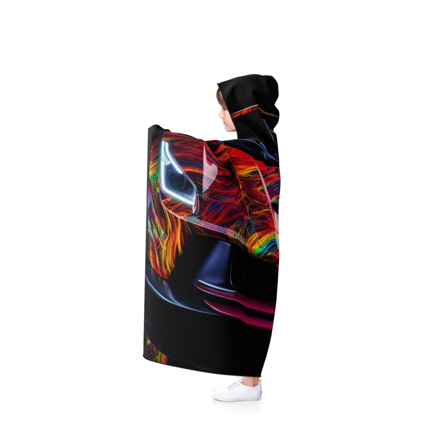 Hooded Blanket Ferrari Neon 3