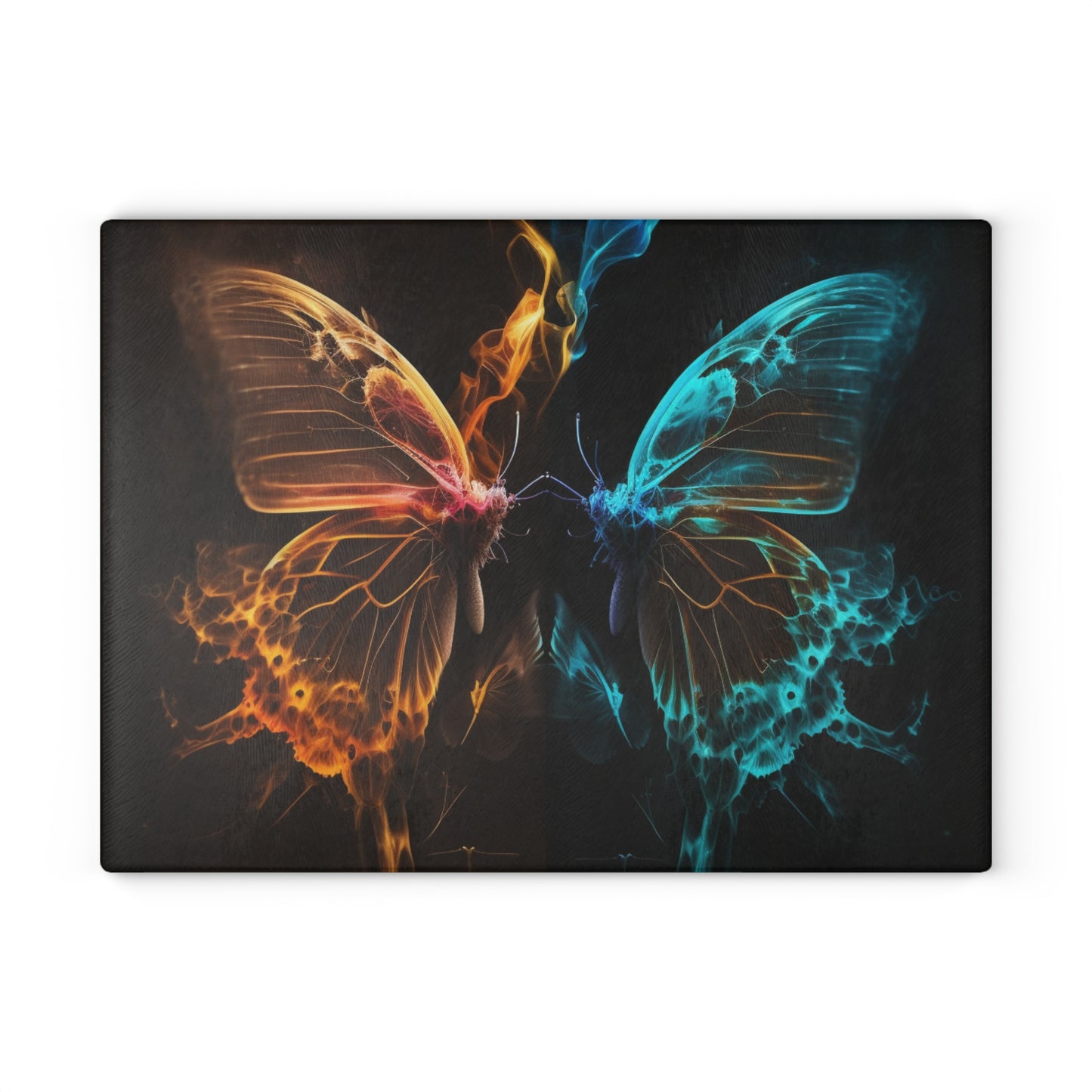 Glass Cutting Board Kiss Neon Butterfly 10