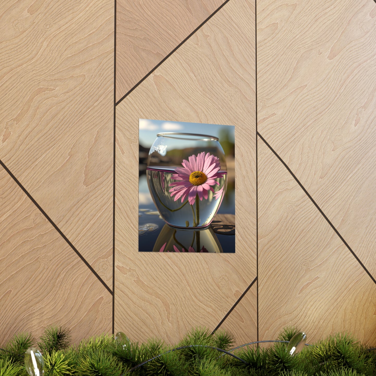 Premium Matte Vertical Posters Daisy in a vase 1