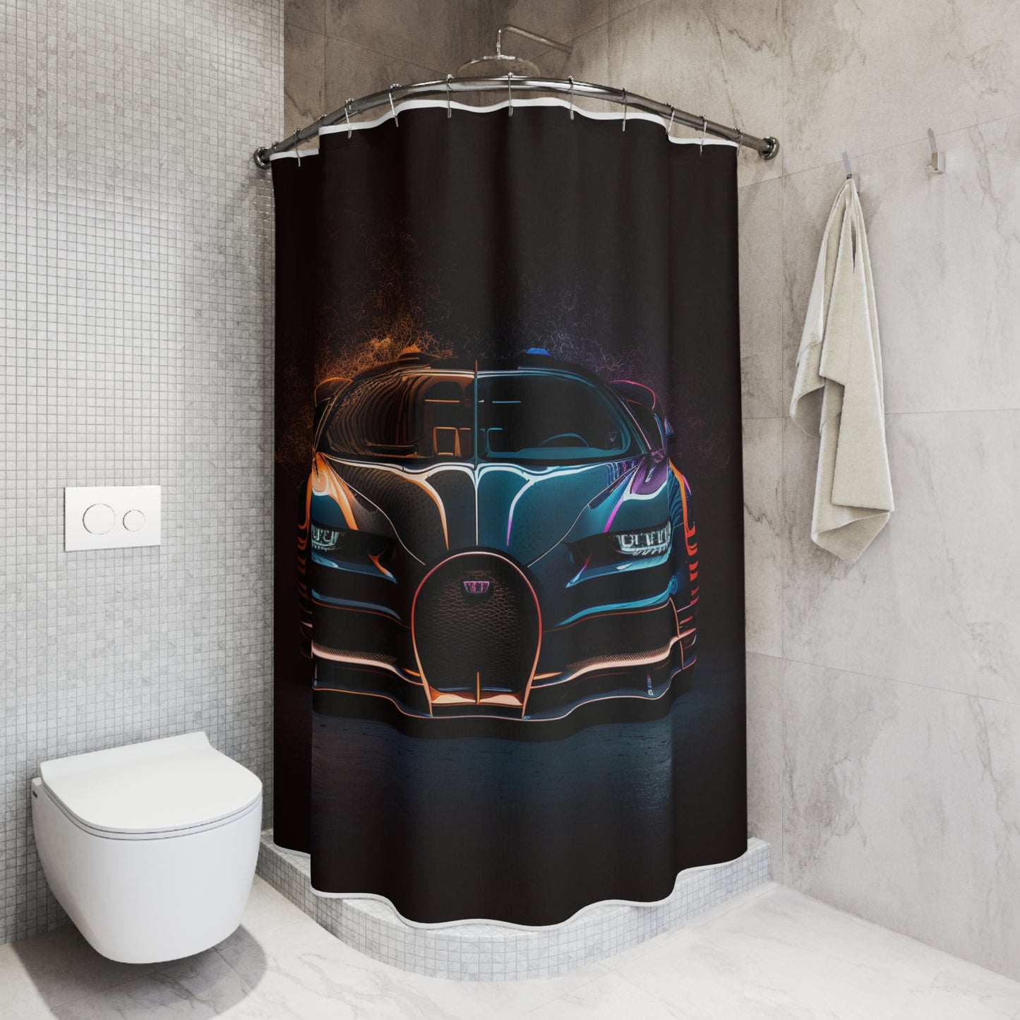Polyester Shower Curtain Bugatti Chiron Super 3