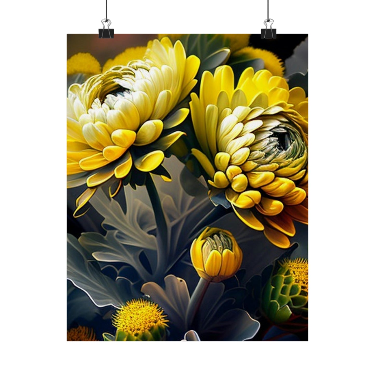 Premium Matte Vertical Posters Yellow Hermosas Flores Amarillas 2