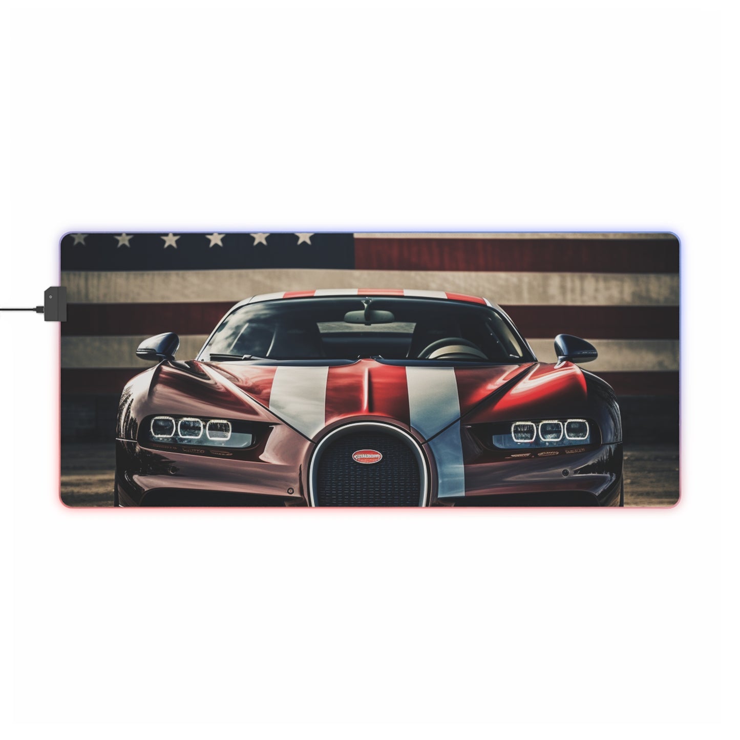 LED Gaming Mouse Pad Bugatti Flag 1