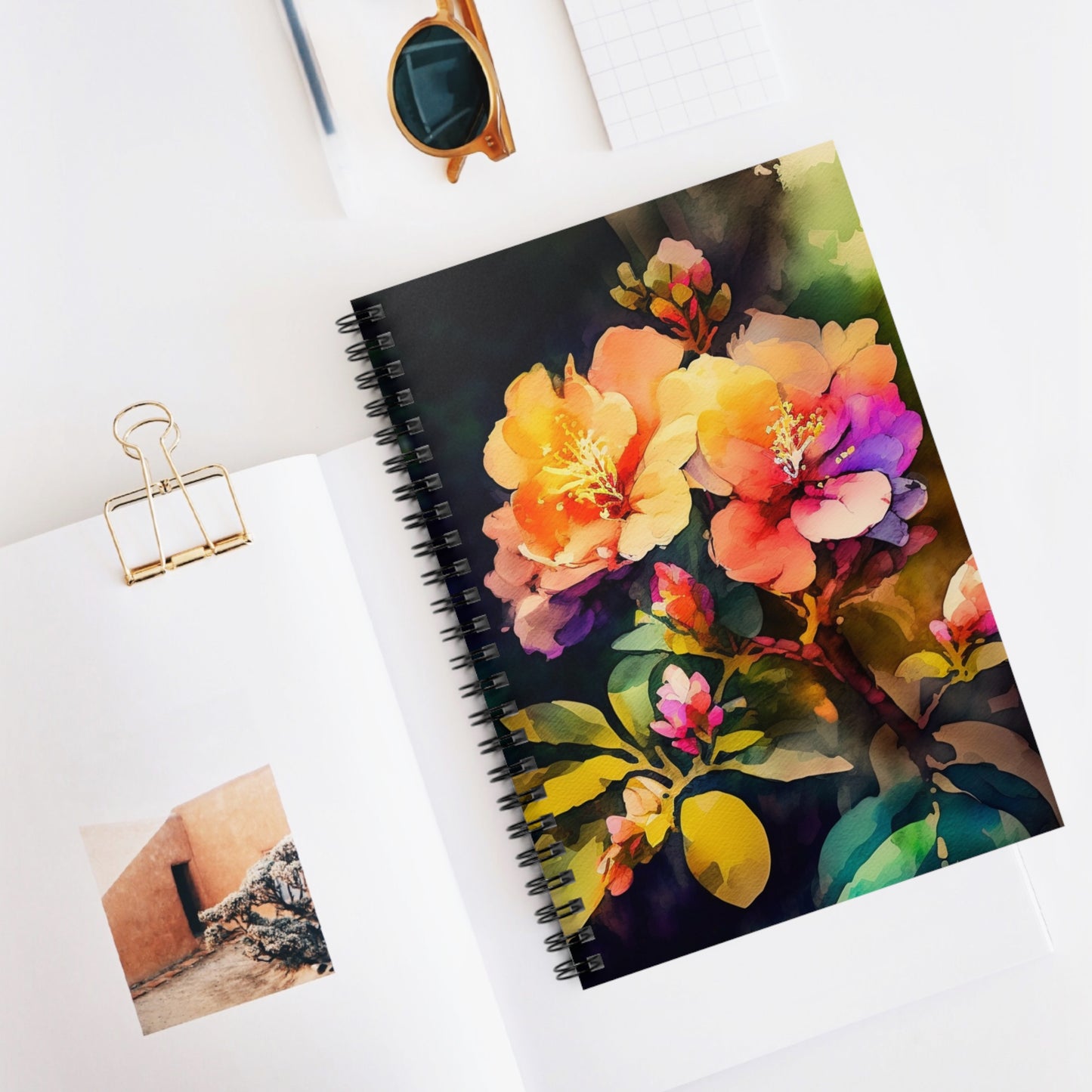 Spiral Notebook - Ruled Line Bright Spring Flowers 2