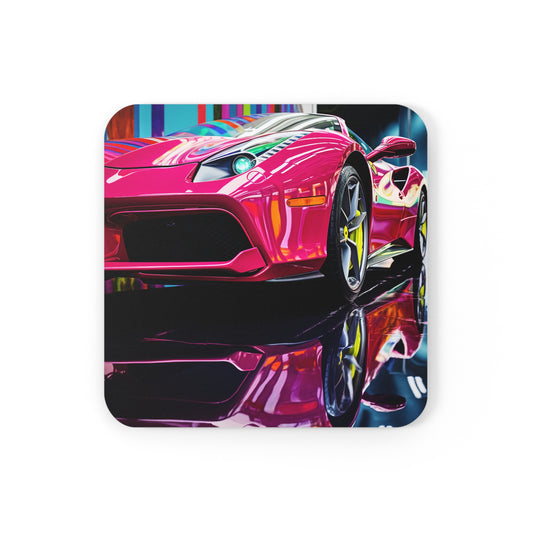 Corkwood Coaster Set Ferrari Flair Macro 2