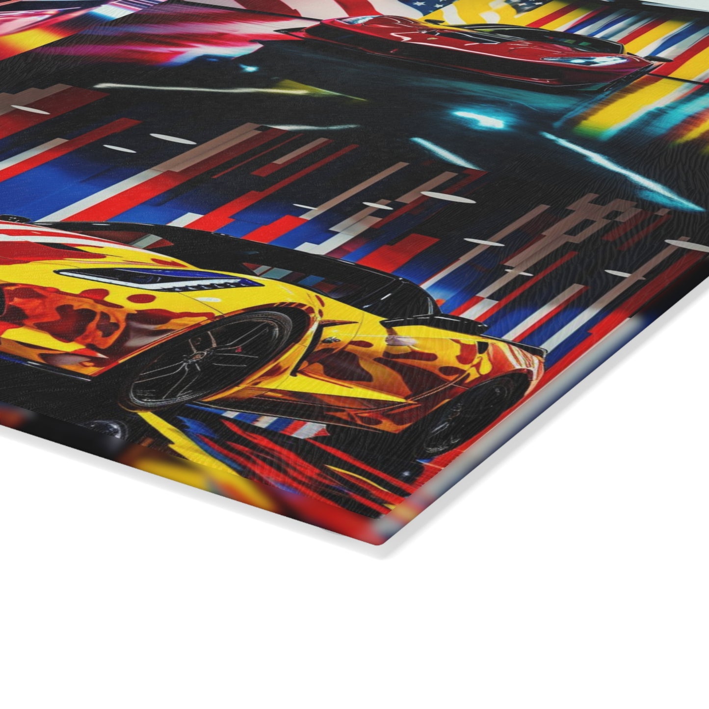 Glass Cutting Board Macro Flag Ferrari 5