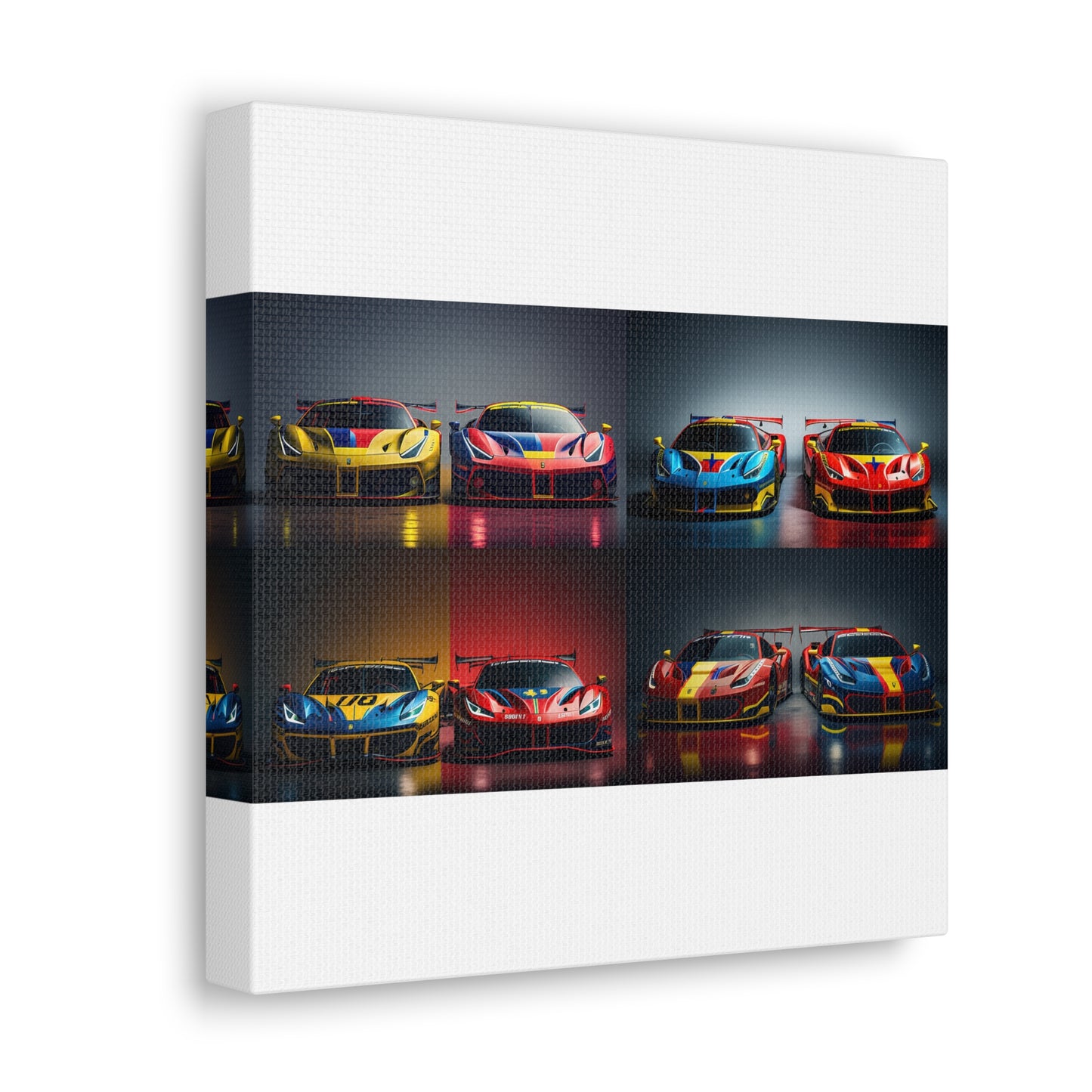 Canvas Gallery Wraps Ferrari Red Blue 5