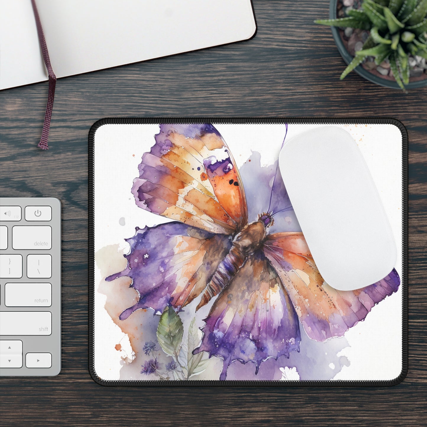 Gaming Mouse Pad  MerlinRose Watercolor Butterfly 1