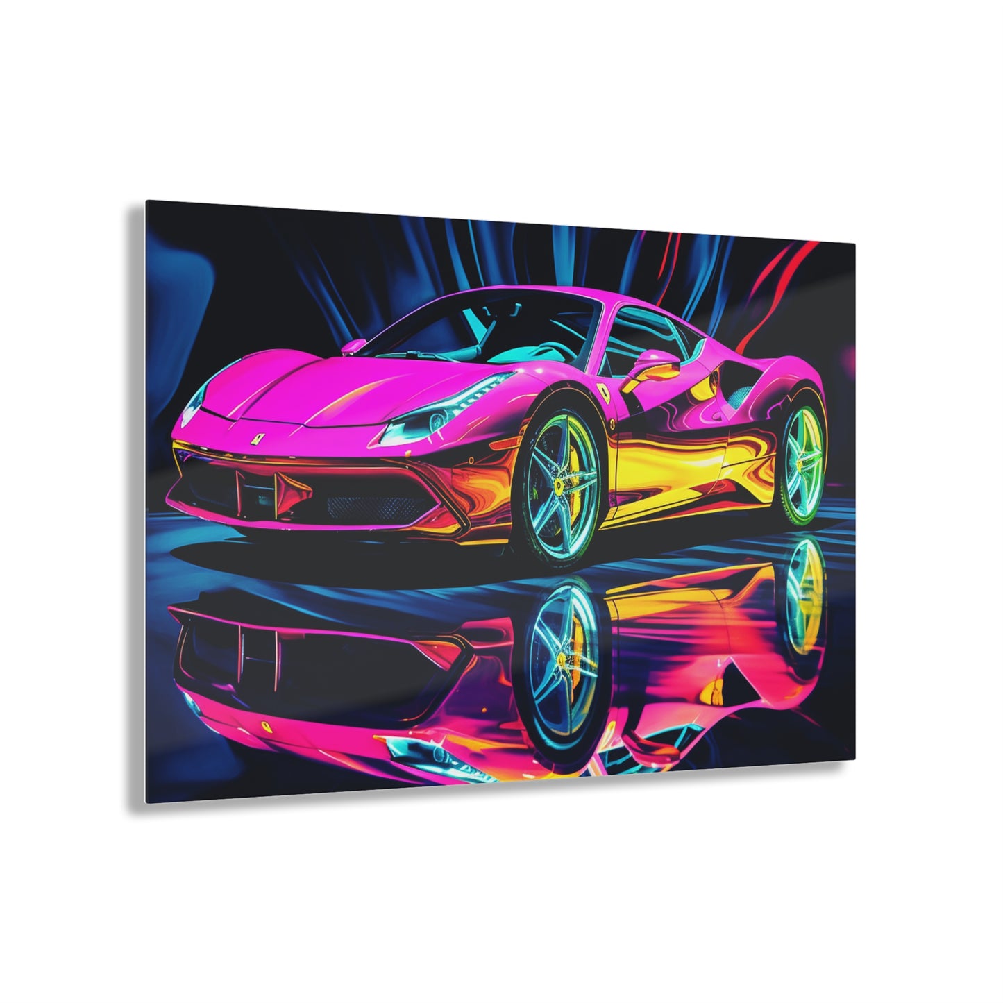 Acrylic Prints Pink Macro Ferrari 3