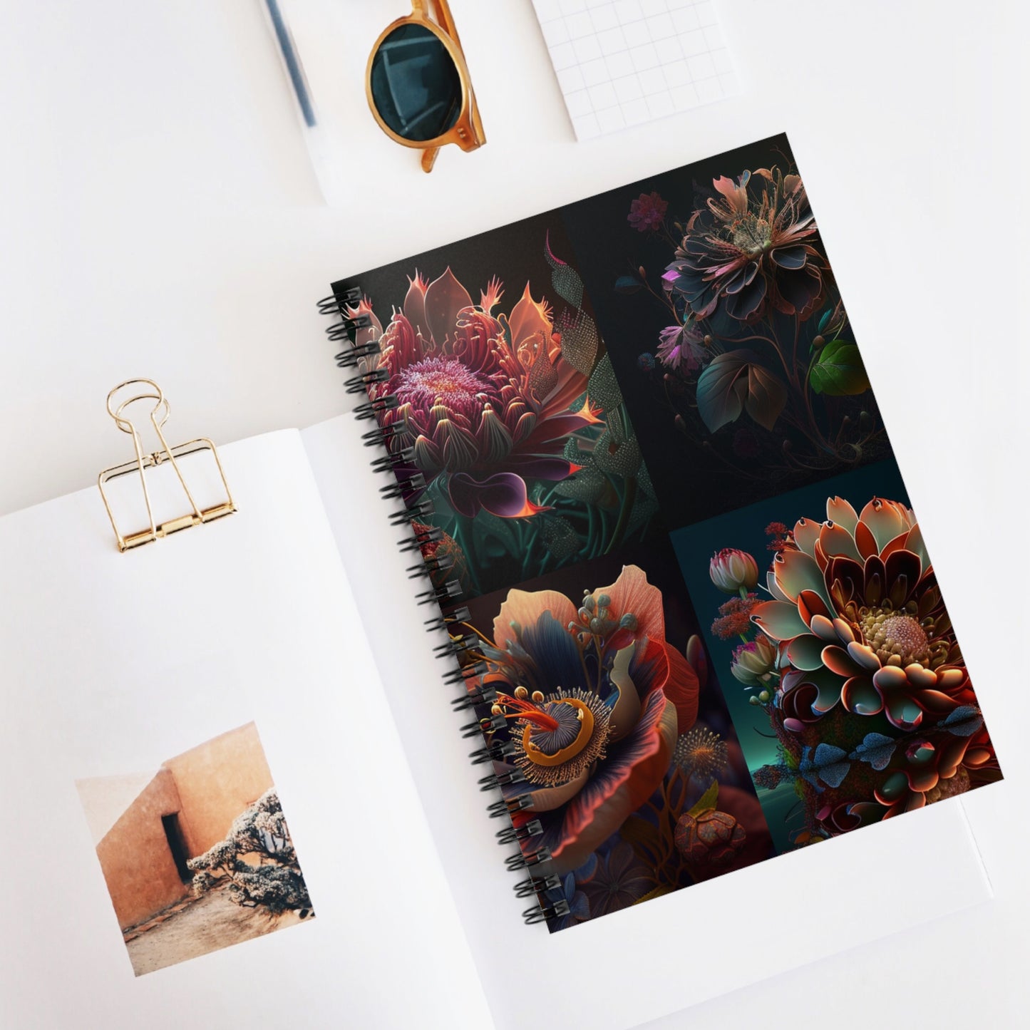 Spiral Notebook - Ruled Line Flower Arangment 5