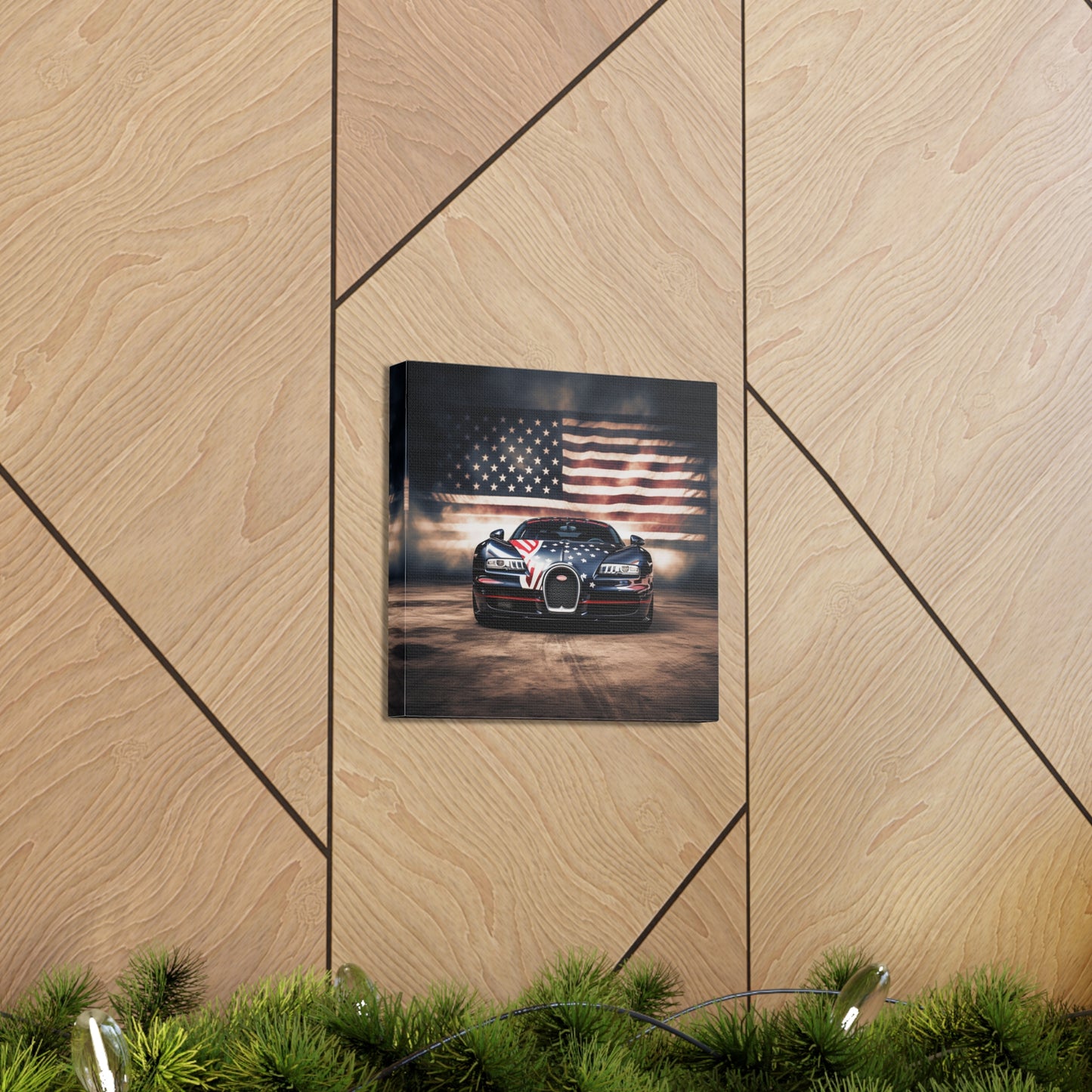 Canvas Gallery Wraps Bugatti American Flag 2