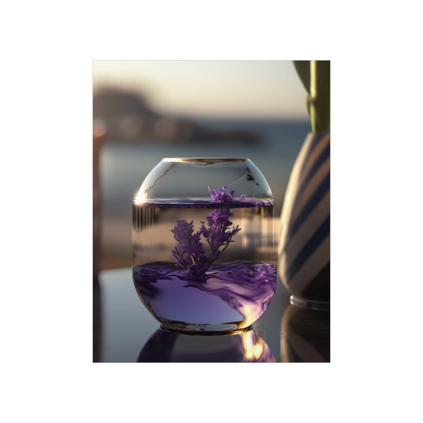 Premium Matte Vertical Posters Lavender in a vase 1