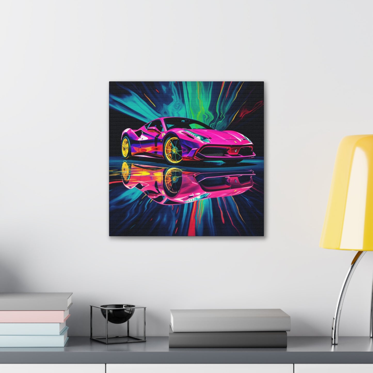 Canvas Gallery Wraps Pink Ferrari Macro 4