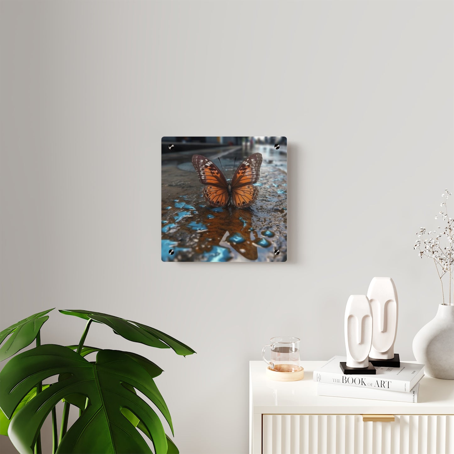 Acrylic Wall Art Panels Water Butterfly Street 2