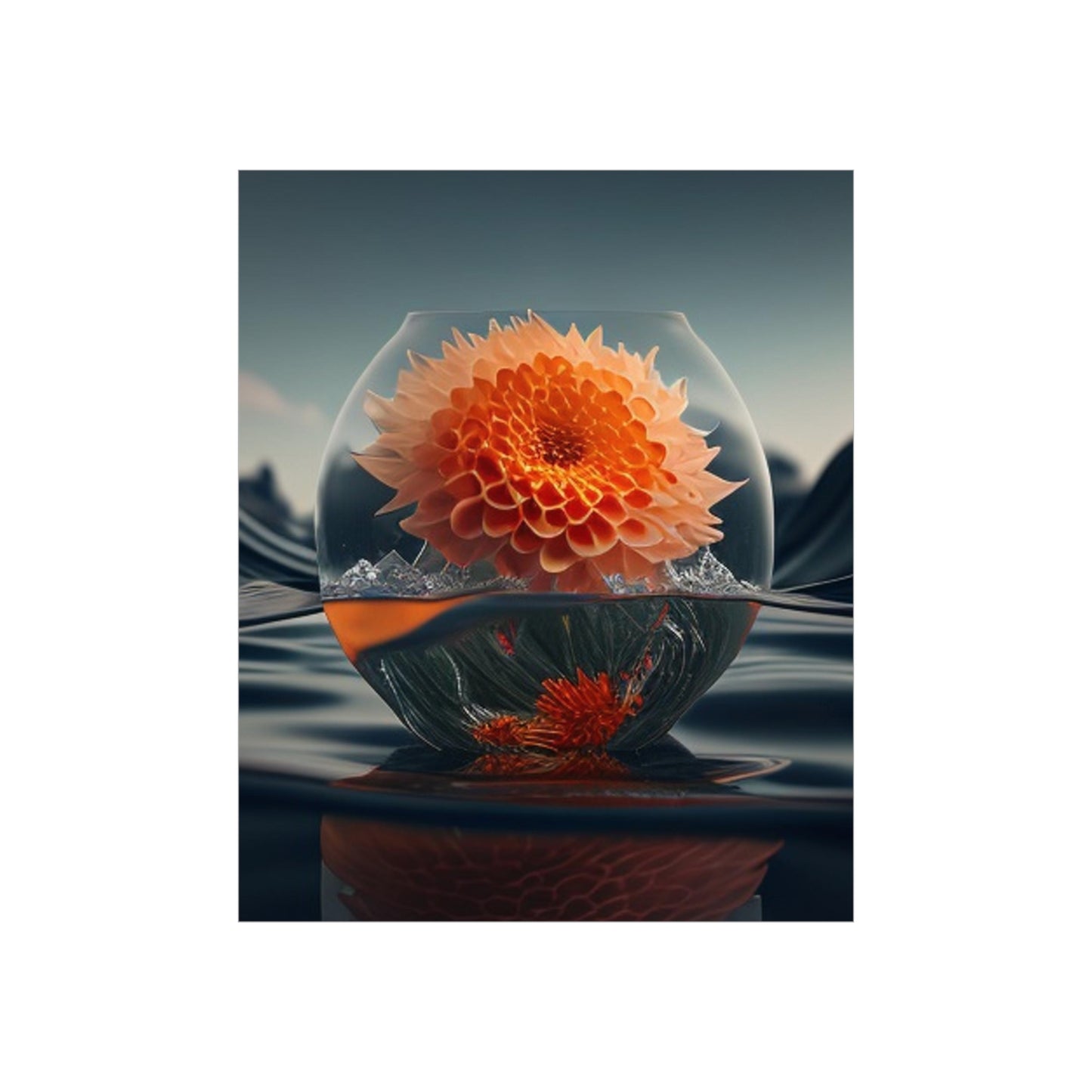 Premium Matte Vertical Posters Dahlia Orange 3