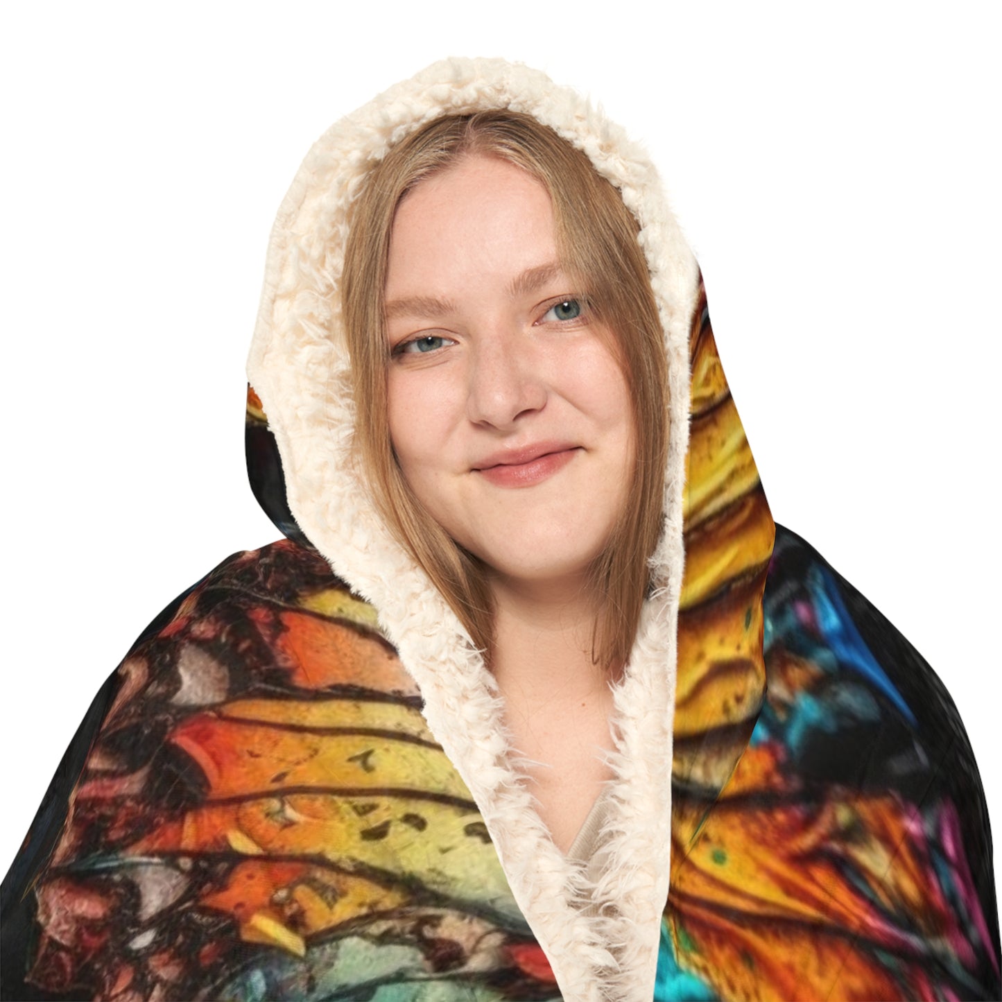 Snuggle Hooded Blanket Liquid Street Butterfly 5