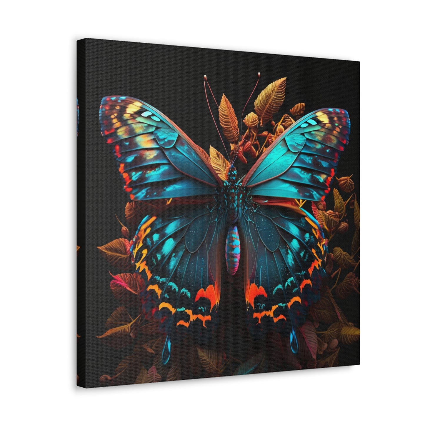 Canvas Gallery Wraps Hue Neon Butterfly 1