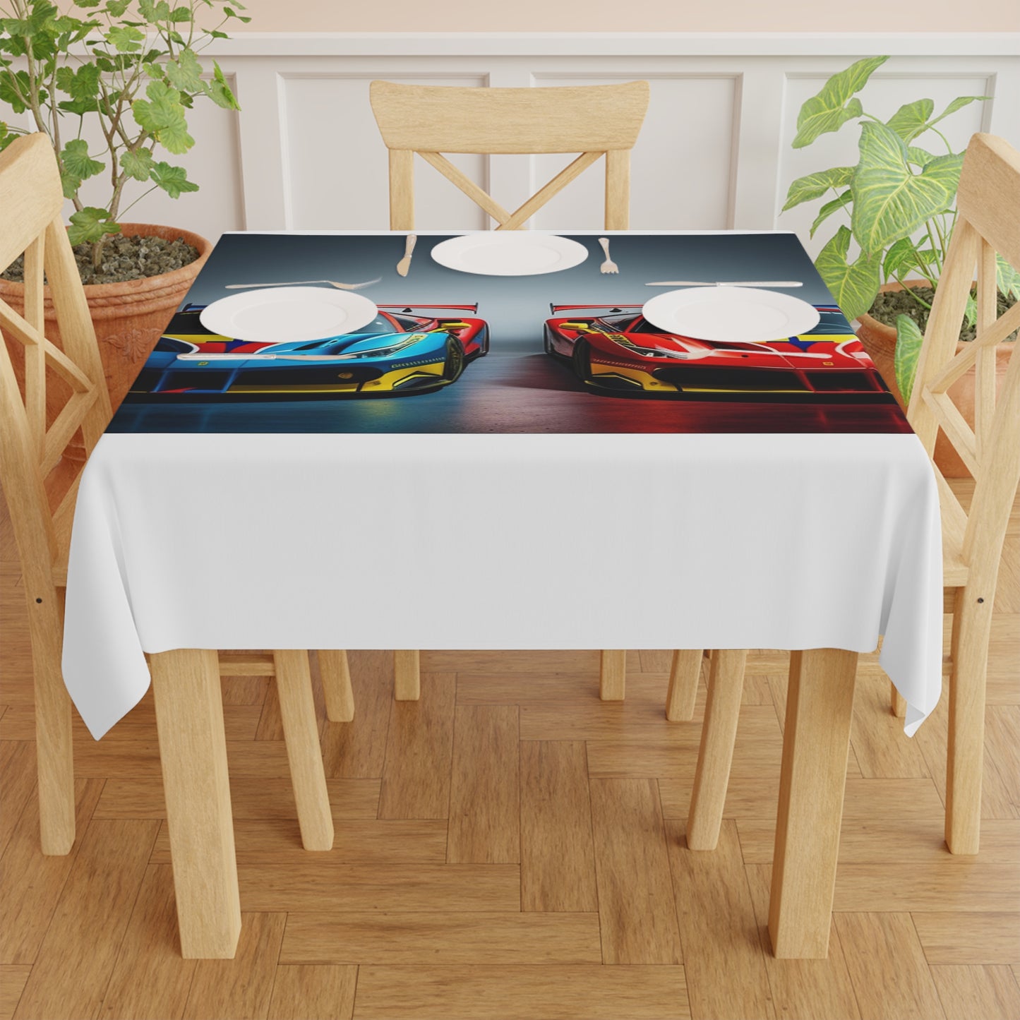 Tablecloth Ferrari Red Blue 2