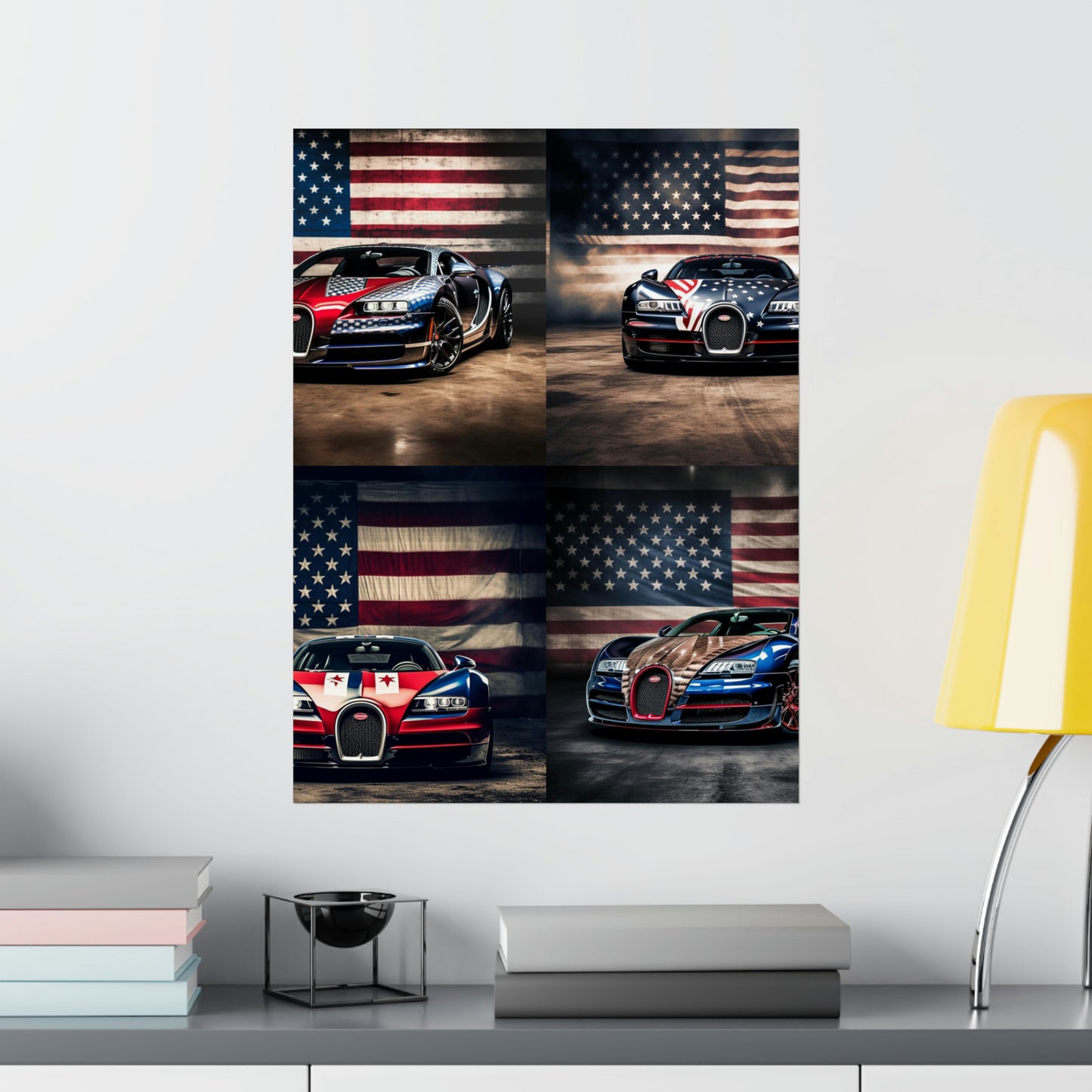 Premium Matte Vertical Posters Bugatti American Flag 5