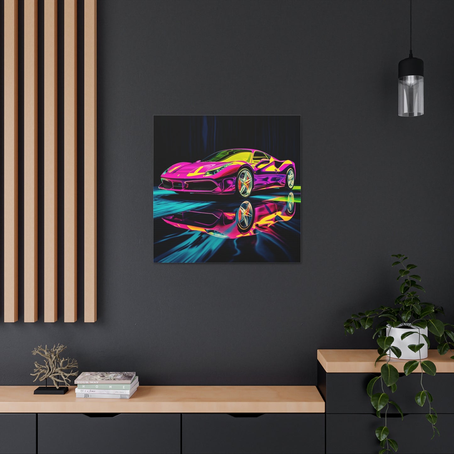 Canvas Gallery Wraps Pink Ferrari Macro 3