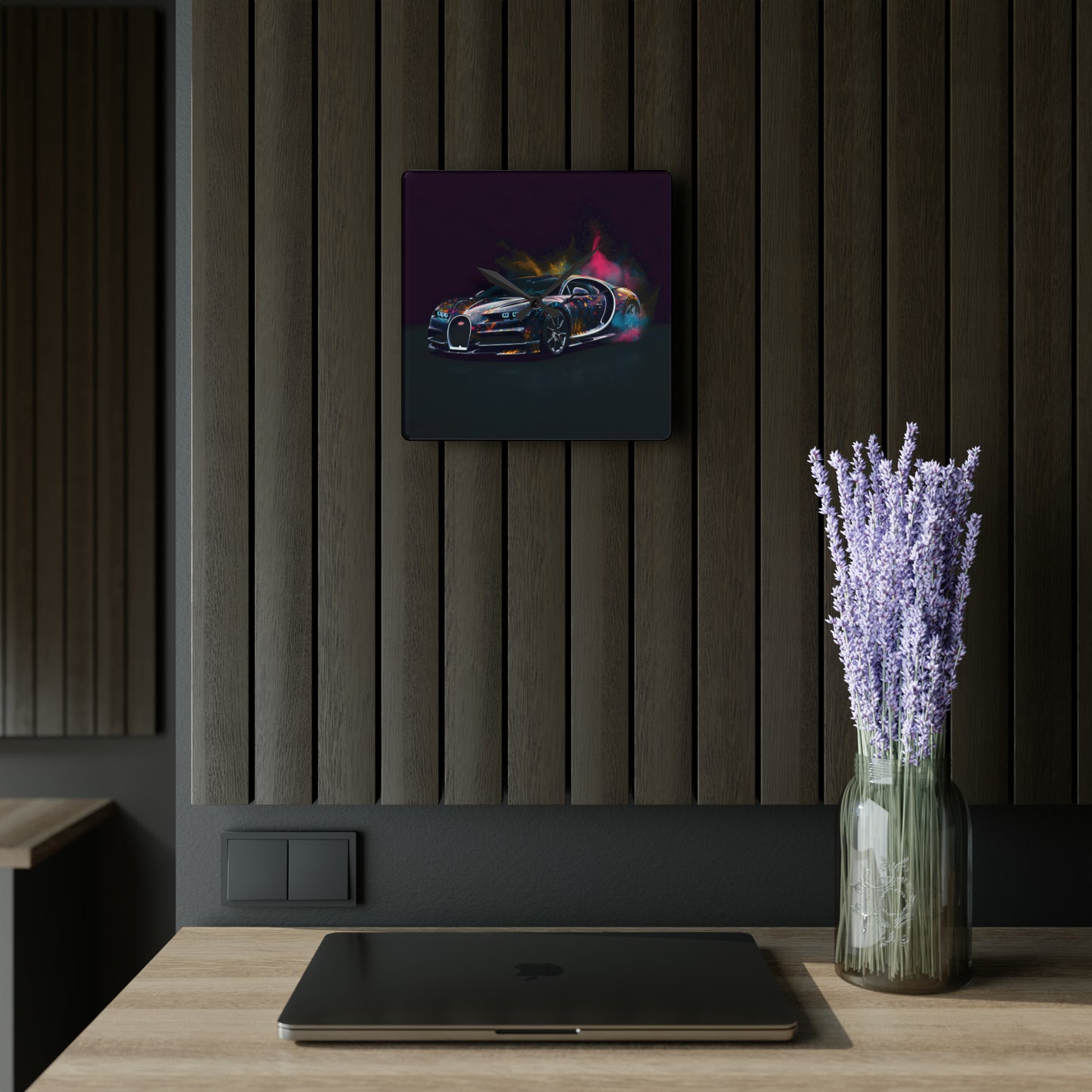 Acrylic Wall Clock Hyper Bugatti 4