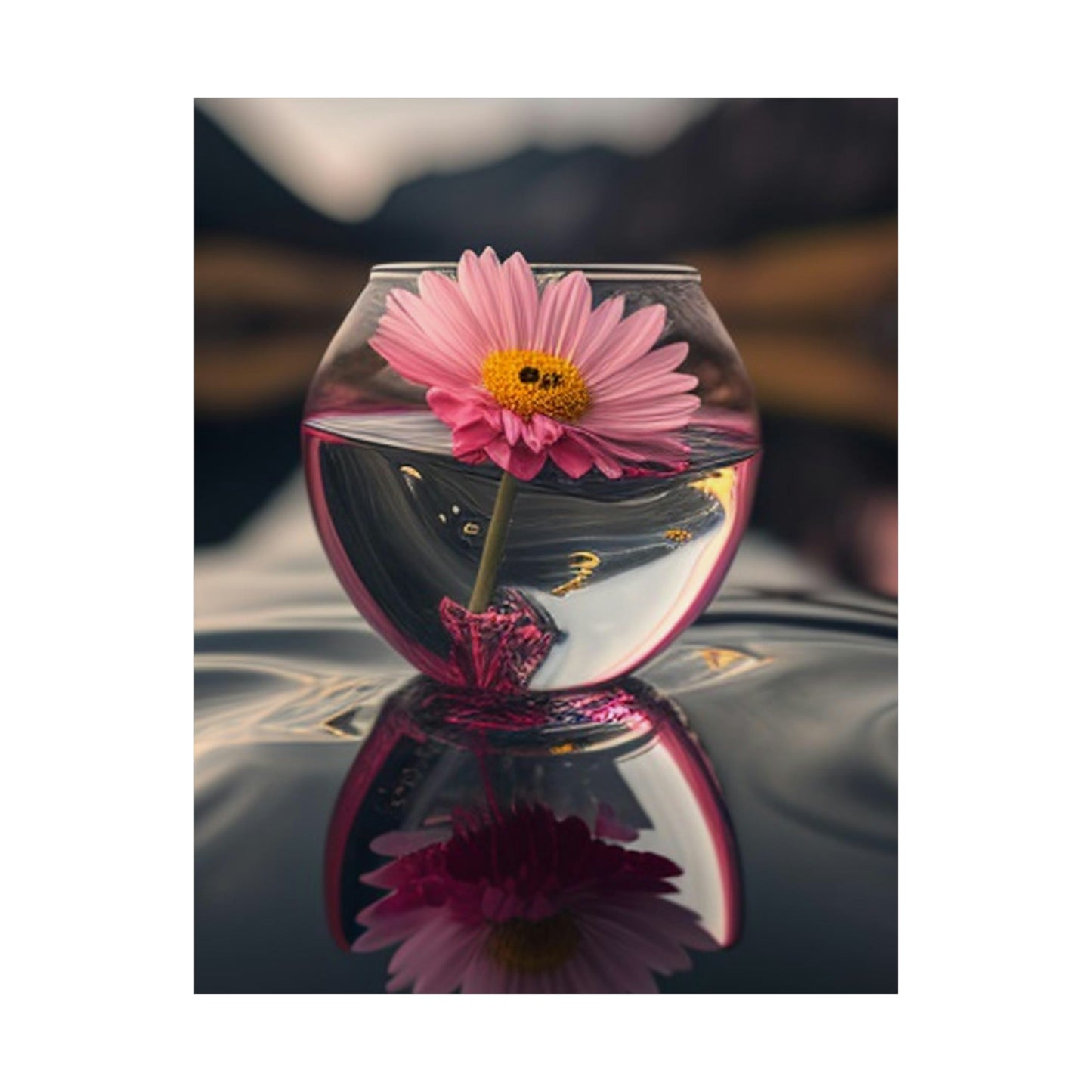 Premium Matte Vertical Posters Pink Daisy 1