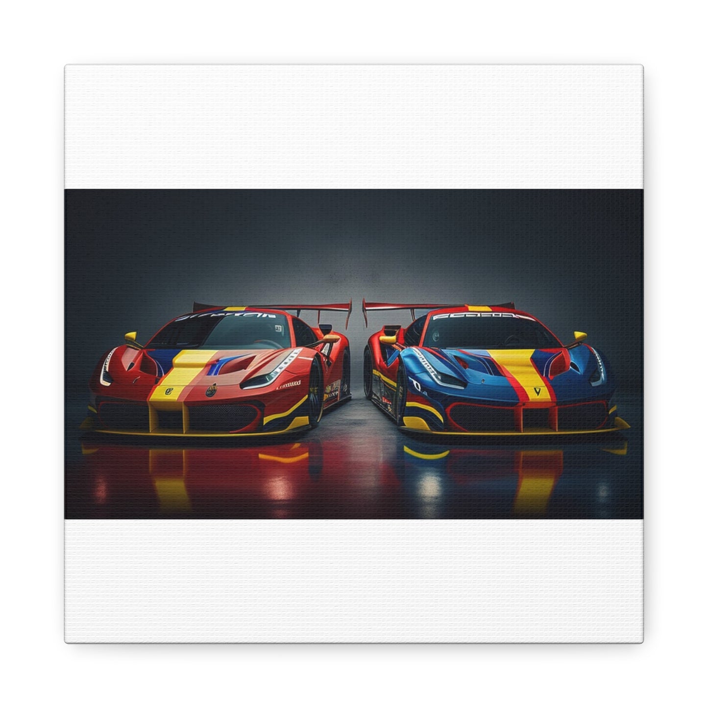 Canvas Gallery Wraps Ferrari Red Blue 4