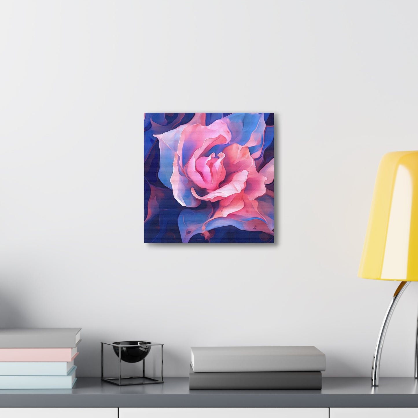 Canvas Gallery Wraps Pink & Blue Tulip Rose 1