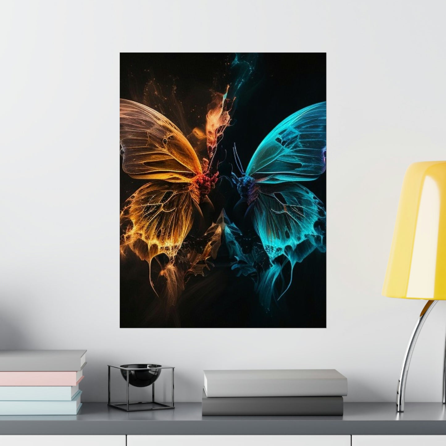 Premium Matte Vertical Posters Neon Glo Butterfly 4