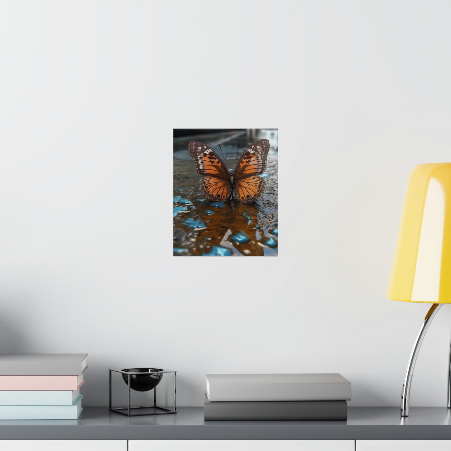Premium Matte Vertical Posters Water Butterfly Street 2