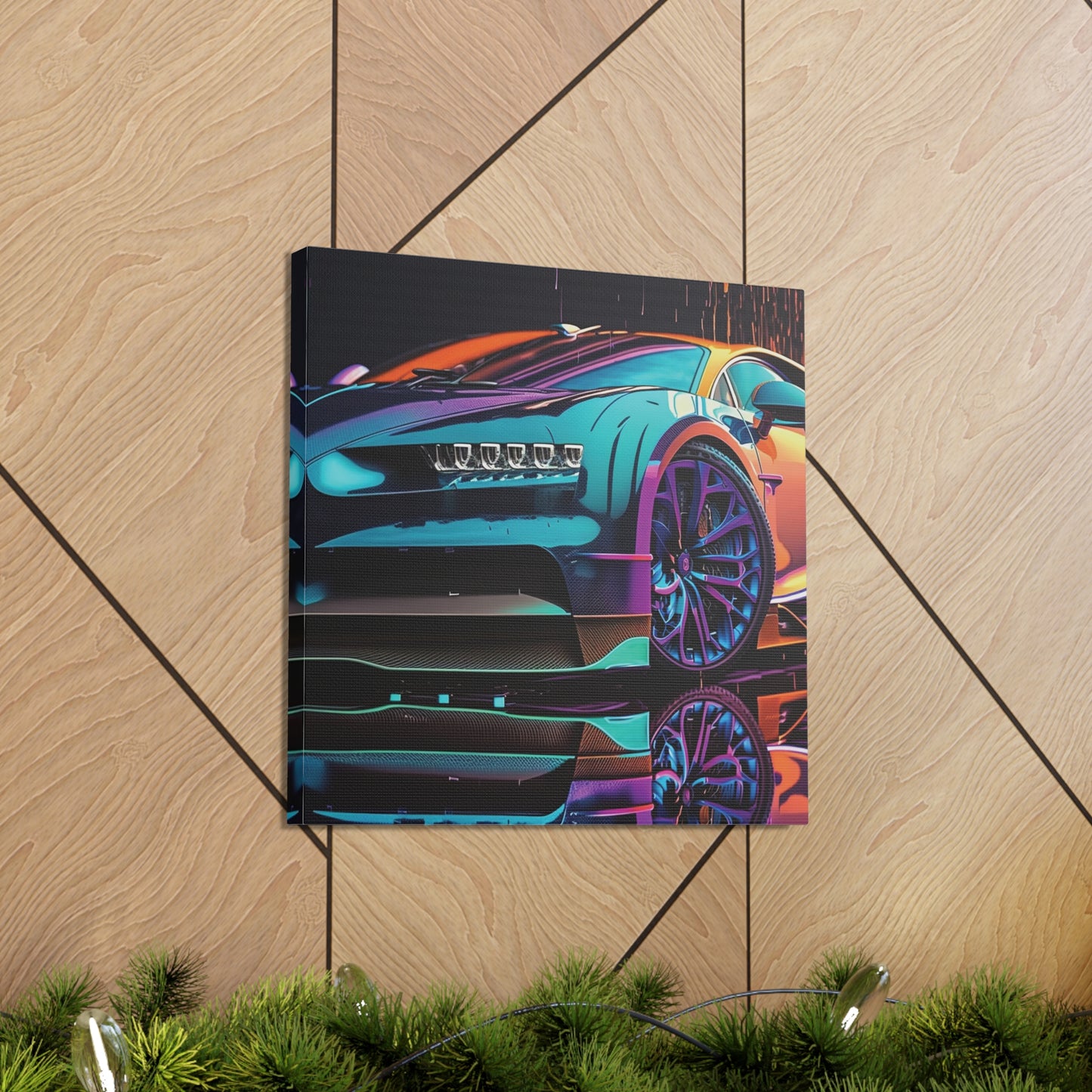 Canvas Gallery Wraps Bugatti Neon Chiron 1