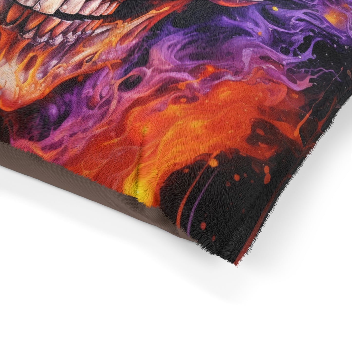 Pet Bed Skull Flames 2