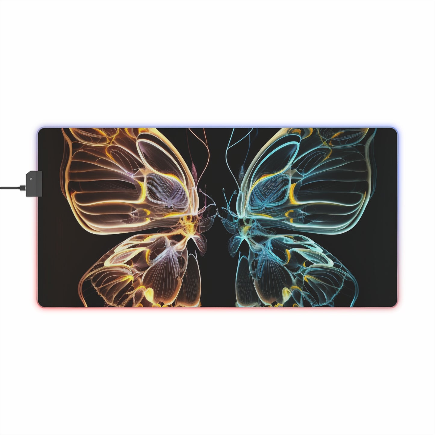 LED Gaming Mouse Pad Neon Glo Butterfly 3