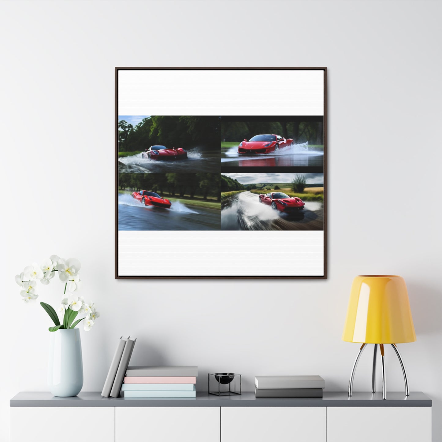 Gallery Canvas Wraps, Square Frame Water Ferrari Splash 5