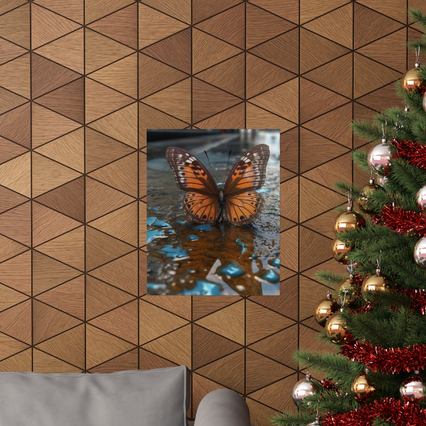 Premium Matte Vertical Posters Water Butterfly Street 2